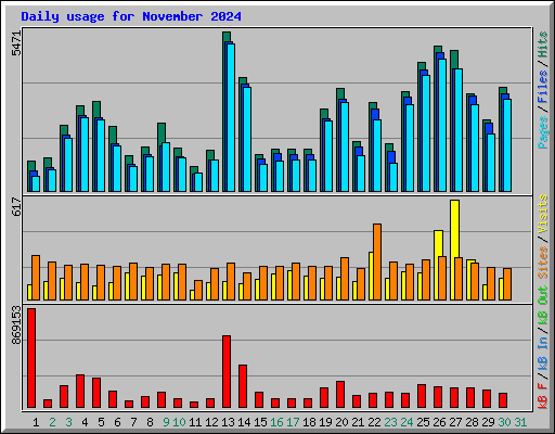 Daily usage for November 2024
