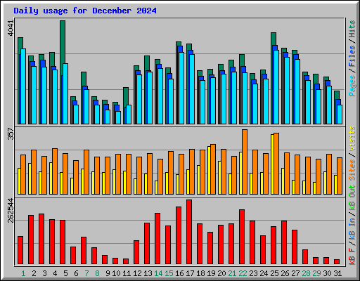 Daily usage for December 2024