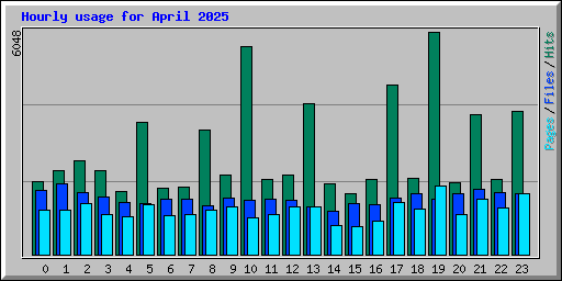 Hourly usage for April 2025