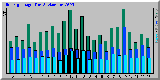 Hourly usage for September 2025