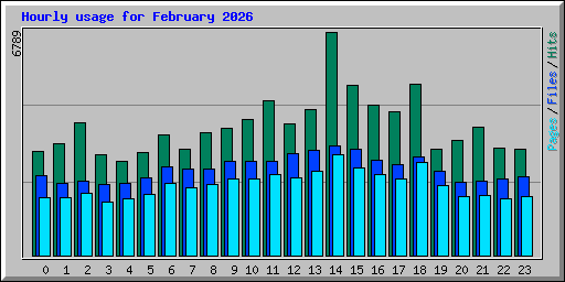 Hourly usage for February 2026